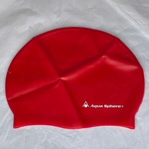 Aqua Sphere Women's Swim Cap - Red Silicone